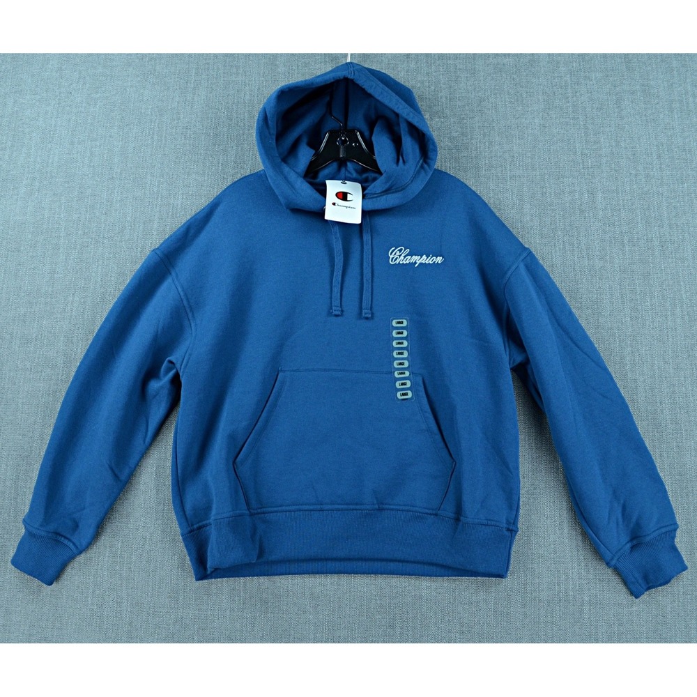 Champion Hoodie Women's L Teal PowerBlend Sweatshirt Fleece Pullover NWT
